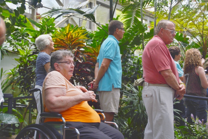 at the botanical gardens